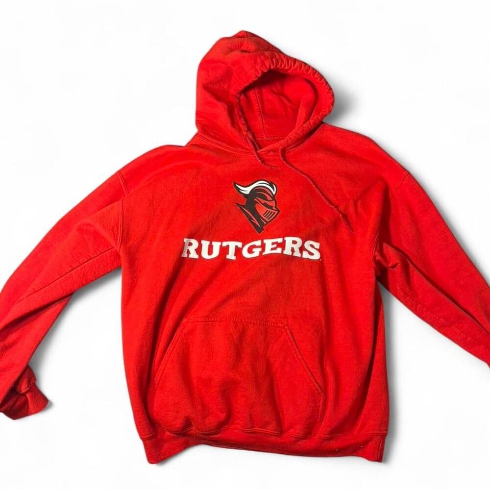 Fanatics Rutgers Scarlet Knights Red Hoodie Size L‎